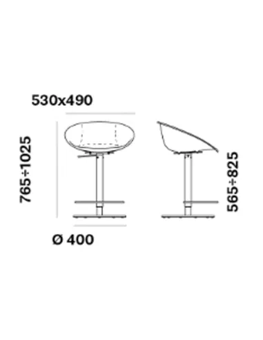 Стул барный PEDRALI GLISS 990 - купить Киев, Днепр, Одесса, Львов, Харьков