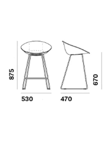 Стул барный PEDRALI GLISS 912 - купить Киев, Днепр, Одесса, Львов, Харьков