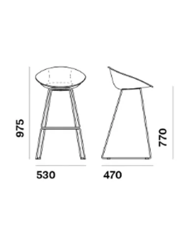 Стул барный PEDRALI GLISS 916 - купить Киев, Днепр, Одесса, Львов, Харьков
