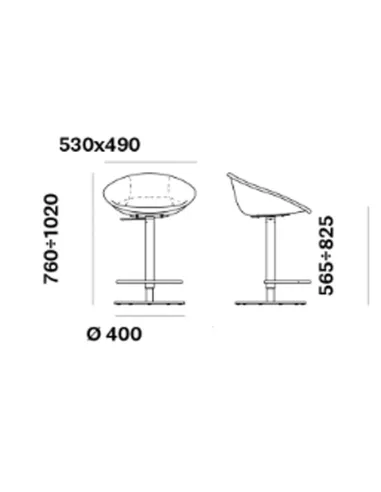 Стул барный PEDRALI GLISS 980 - купить Киев, Днепр, Одесса, Львов, Харьков
