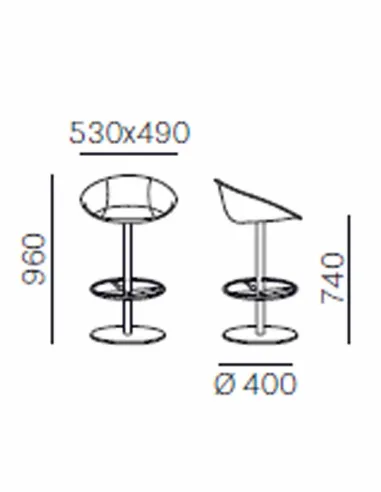 Стул барный PEDRALI GLISS 985 - купить Киев, Днепр, Одесса, Львов, Харьков