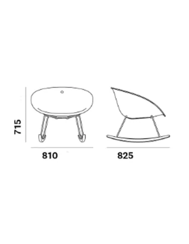 Кресло-качалка PEDRALI GLISS SWING 350 - купить Киев, Днепр, Одесса, Львов, Харьков