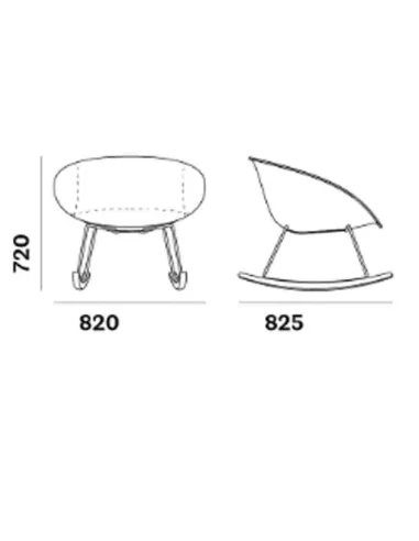 Кресло-качалка PEDRALI GLISS SWING 351 - купить Киев, Днепр, Одесса, Львов, Харьков