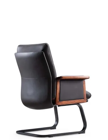 Кресло PULMANN C2262 для посетителя, кожаное, черное - купить Киев, Днепр, Одесса, Львов, Харьков