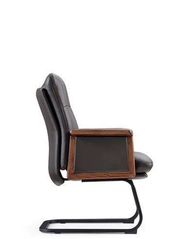 Кресло PULMANN C2262 для посетителя, кожаное, черное - купить Киев, Днепр, Одесса, Львов, Харьков