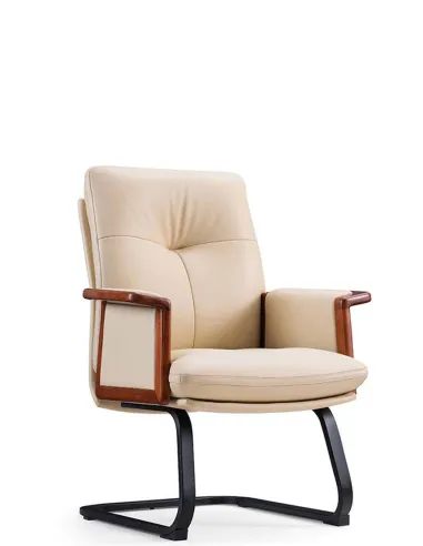 Кресло PULMANN C2262 для посетителя, кожаное, черное - купить Киев, Днепр, Одесса, Львов, Харьков