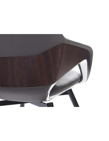 Кресло FK005-C для посетителя, кожаное, черное - купить Киев, Днепр, Одесса, Львов, Харьков