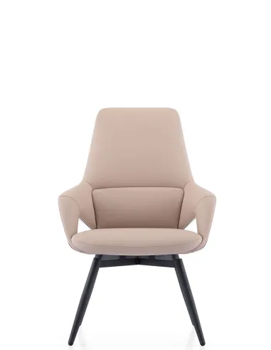 Кресло FK005-C для посетителя, кожаное, бежевое - купить Киев, Днепр, Одесса, Львов, Харьков