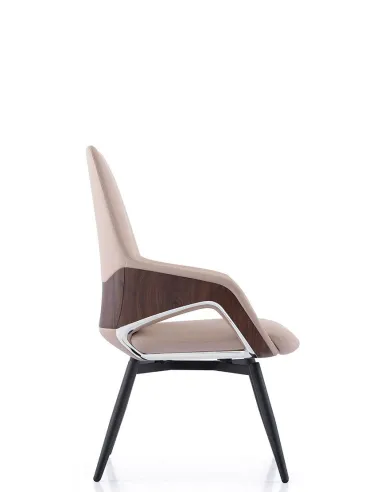 Кресло FK005-C для посетителя, кожаное, бежевое - купить Киев, Днепр, Одесса, Львов, Харьков