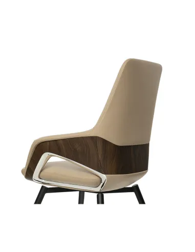 Кресло FK005-C для посетителя, кожаное, бежевое - купить Киев, Днепр, Одесса, Львов, Харьков