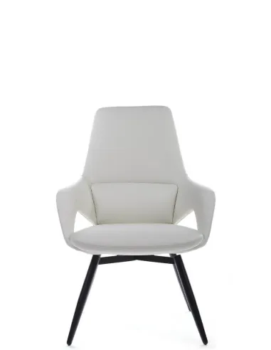 Кресло FK005-C для посетителя, кожаное, белое - купить Киев, Днепр, Одесса, Львов, Харьков