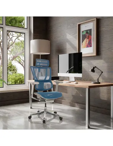 Крісло MIRUS-IOO 2 (IOOE2-AG-HAM-5D-L, СІТКА Т-168-B4 COBALT), ергономічне - ціна Київ, Дніпро, Одеса, Львів, Харків