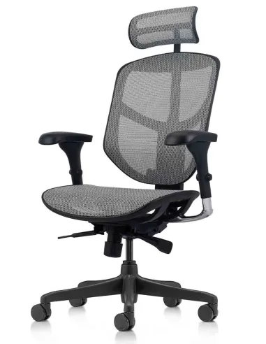 Кресло ENJOY BUDGET 2 GREY MESH эргономичное - купить Киев, Днепр, Одесса, Львов, Харьков