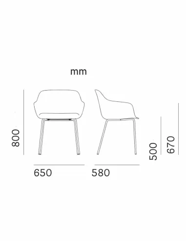 Стул PEDRALI BABILA XL 2733R - купить Киев, Днепр, Одесса, Львов, Харьков