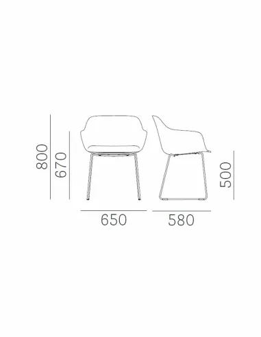 Стул PEDRALI BABILA XL 2743R - купить Киев, Днепр, Одесса, Львов, Харьков