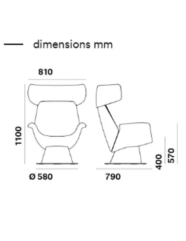 Кресло PEDRALI ILA LOUNGE 2020 - купить Киев, Днепр, Одесса, Львов, Харьков
