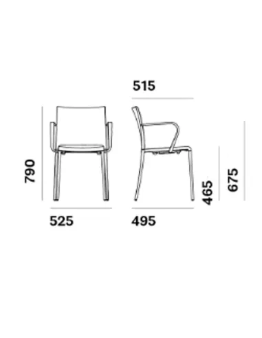 Стул PEDRALI MYA 705/2 ALU - купить Киев, Днепр, Одесса, Львов, Харьков