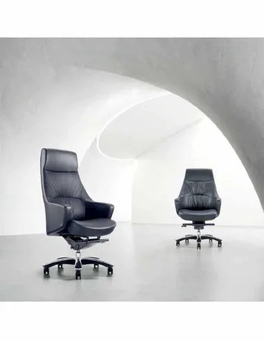 Кресло A2208 для руководителя, черное, кожаное - купить Киев, Днепр, Одесса, Львов, Харьков