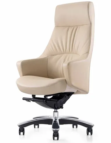 Кресло A2208 для руководителя, бежевое, кожаное - купить Киев, Днепр, Одесса, Львов, Харьков