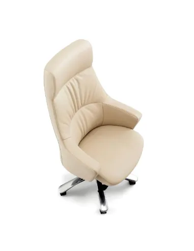 Кресло A2208 для руководителя, бежевое, кожаное - купить Киев, Днепр, Одесса, Львов, Харьков