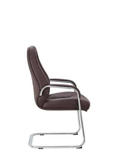 Кресло F385 BRL для посетителя, коричневое, кожаное - купить Киев, Днепр, Одесса, Львов, Харьков