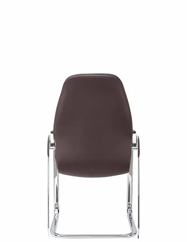 Кресло F385 BRL для посетителя, коричневое, кожаное - купить Киев, Днепр, Одесса, Львов, Харьков