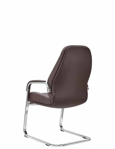 Кресло F385 BRL для посетителя, коричневое, кожаное - купить Киев, Днепр, Одесса, Львов, Харьков