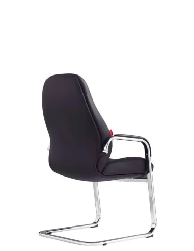 Кресло F385 BL для посетителя, черное, кожаное - купить Киев, Днепр, Одесса, Львов, Харьков