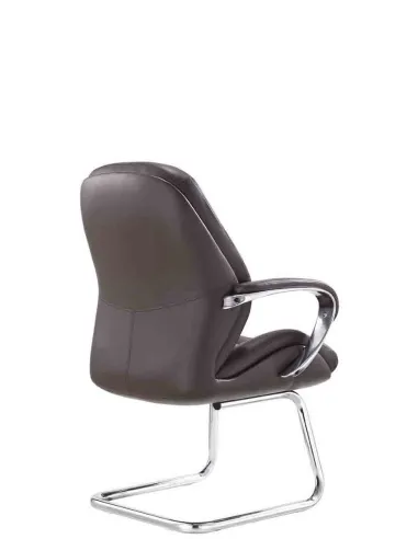 Кресло F381 BRL для посетителя, коричневое, кожаное - купить Киев, Днепр, Одесса, Львов, Харьков