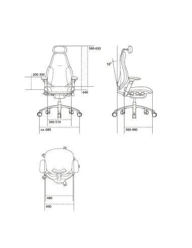 Кресло FLOKK RH MEREO 220 BLACK эргономичное - купить Киев, Днепр, Одесса, Львов, Харьков