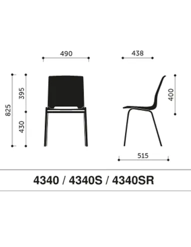 Кресло PROFIM ANA 4340SR для посетителя, красное - купить Киев, Днепр, Одесса, Львов, Харьков