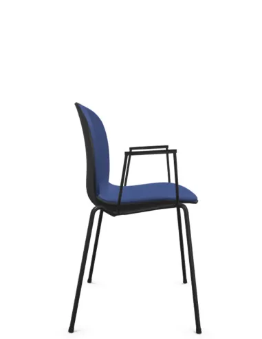 Кресло PROFIM NOOR 4-LEGS 6050SB GRAPHITE, для посетителя, с подлокотниками - купить Киев, Днепр, Одесса, Львов, Харьков