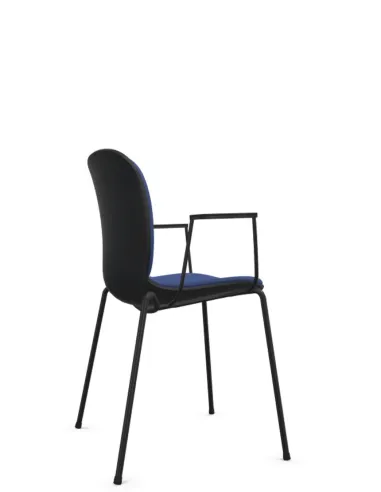 Кресло PROFIM NOOR 4-LEGS 6050SB GRAPHITE, для посетителя, с подлокотниками - купить Киев, Днепр, Одесса, Львов, Харьков