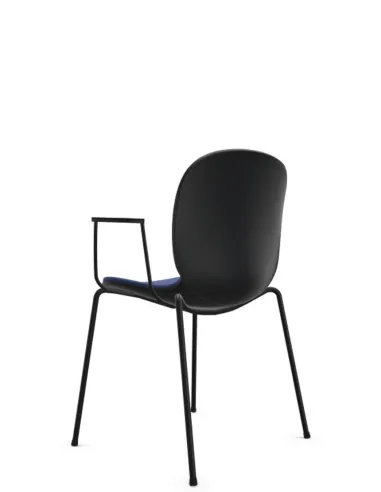 Кресло PROFIM NOOR 4-LEGS 6050SB GRAPHITE, для посетителя, с подлокотниками - купить Киев, Днепр, Одесса, Львов, Харьков