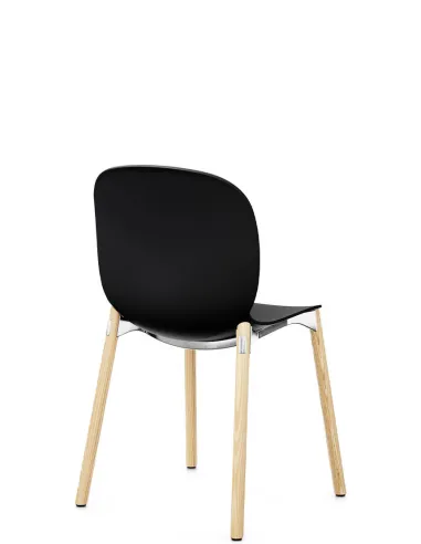 Кресло PROFIM NOOR WOODEN LEGS 6080 GRAPHITE, NATURAL ASH - купить Киев, Днепр, Одесса, Львов, Харьков