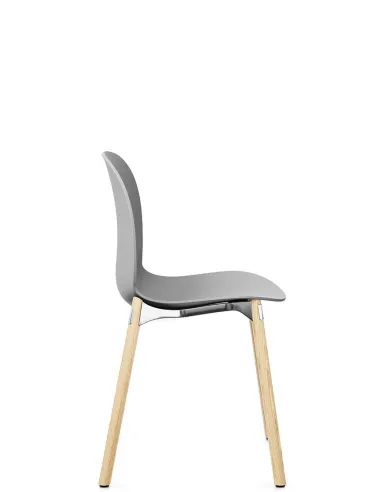 Кресло PROFIM NOOR WOODEN LEGS 6080 MISTY GREY, NATURAL ASH - купить Киев, Днепр, Одесса, Львов, Харьков