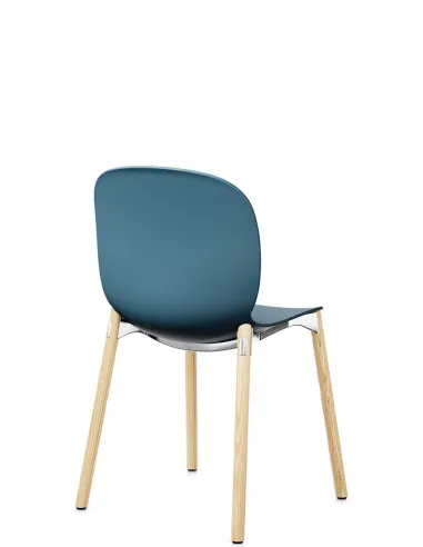 Кресло PROFIM NOOR WOODEN LEGS 6080 TEAL BLUE, NATURAL ASH - купить Киев, Днепр, Одесса, Львов, Харьков