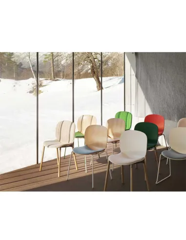 Кресло PROFIM NOOR WOODEN LEGS 6080 TEAL BLUE, NATURAL ASH - купить Киев, Днепр, Одесса, Львов, Харьков