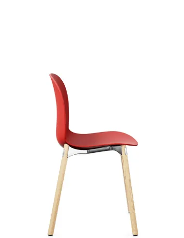 Кресло PROFIM NOOR WOODEN LEGS 6080 POPPY, NATURAL ASH - купить Киев, Днепр, Одесса,, Львов, Харьков