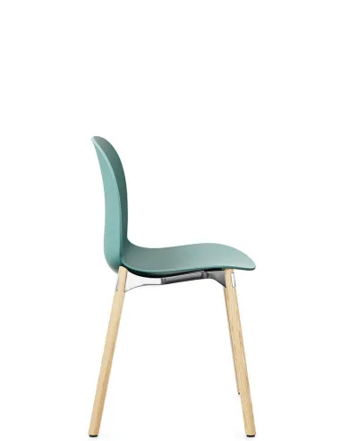 Кресло PROFIM NOOR WOODEN LEGS 6080 SEA GREEN, NATURAL ASH - купить Киев, Днепр, Одесса, Львов, Харьков