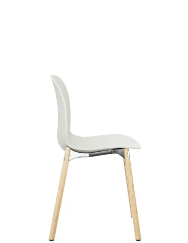 Кресло PROFIM NOOR WOODEN LEGS 6080 VANILLA, NATURAL ASH - купить Киев, Днепр, Одесса, Львов, Харьков