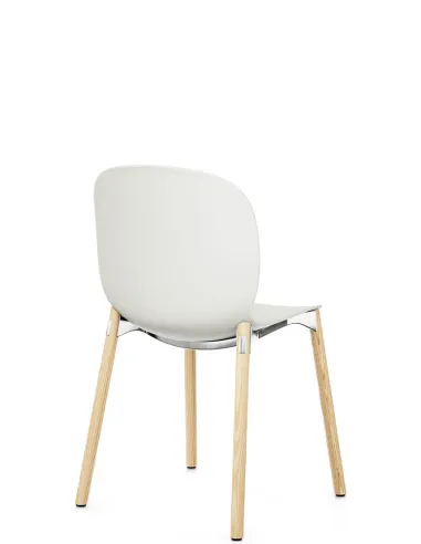 Кресло PROFIM NOOR WOODEN LEGS 6080 VANILLA, NATURAL ASH - купить Киев, Днепр, Одесса, Львов, Харьков