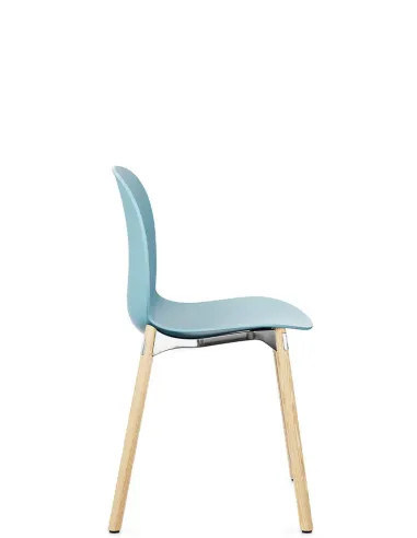 Кресло PROFIM NOOR WOODEN LEGS 6080 SKY, NATURAL ASH - купить Киев, Днепр, Одесса, Львов, Харьков