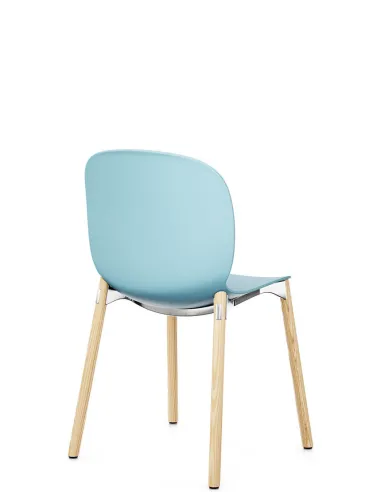 Кресло PROFIM NOOR WOODEN LEGS 6080 SKY, NATURAL ASH - купить Киев, Днепр, Одесса, Львов, Харьков