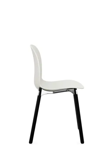 Кресло PROFIM NOOR WOODEN LEGS 6080 VANILLA, DARK ASH - купить Киев, Днепр, Одесса, Львов, Харьков