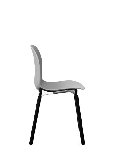 Кресло PROFIM NOOR WOODEN LEGS 6080 MISTY GREY, DARK ASH - купить Киев, Днепр, Одесса, Львов, Харьков