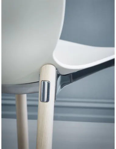 Кресло PROFIM NOOR WOODEN LEGS 6080 GRAPHITE, DARK ASH - купить Киев, Днепр, Одесса, Львов, Харьков