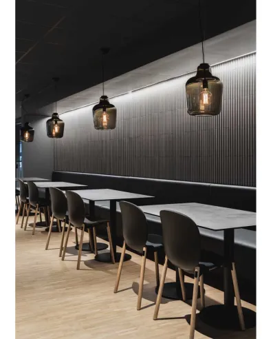 Кресло PROFIM NOOR WOODEN LEGS 6080 SKY, DARK ASH - купить Киев, Днепр, Одесса, Львов, Харьков