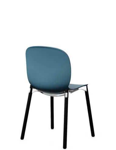 Кресло PROFIM NOOR WOODEN LEGS 6080 TEAL BLUE, DARK ASH - купить Киев, Днепр, Одесса, Львов, Харьков