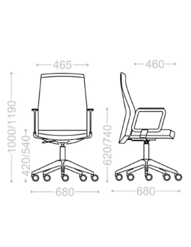 Кресло VAGHI MAEVA GLSFL, со средней спинкой - купить Киев, Днепр, Одесса, Львов, Харьков